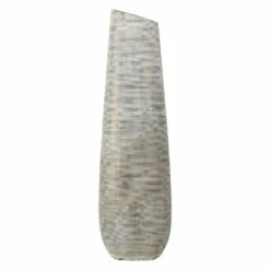 Neutral Striated Floor Vase, 32"