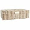 Neutral Water Hyacinth Striped Decorative Box, 13x7 2 Neutral Water Hyacinth Striped Decorative Box, 13x7 -Home Decoration Sales Shop neutral water hyacinth striped decorative box 13x7 1
