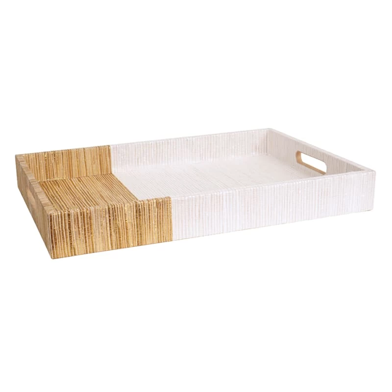 Neutral Woven Tray, 14x20 3 Neutral Woven Tray, 14x20