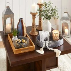 Oval Galvanized Metal Tray, 13x10 -Home Decoration Sales Shop oval galvanized metal tray 13x10 2