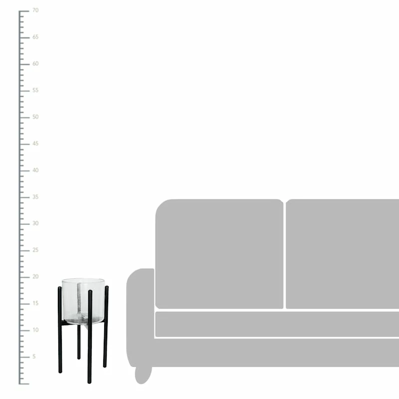 Oversized 4-Leg Black Pillar Candle Holder, 20" 4 Oversized 4-Leg Black Pillar Candle Holder, 20" - Image 2