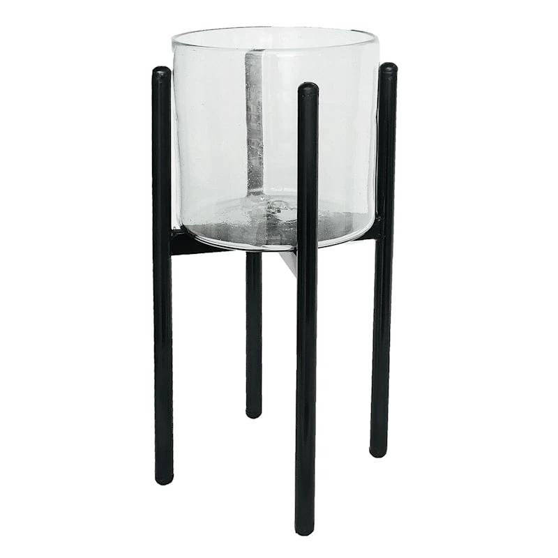 Oversized 4-Leg Black Pillar Candle Holder, 20" 3 Oversized 4-Leg Black Pillar Candle Holder, 20"