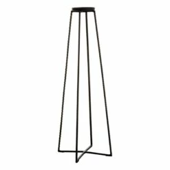 Oversized Black Pillar Candle Holder, 29"
