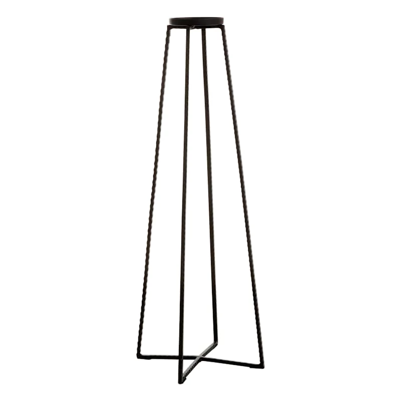 Oversized Black Pillar Candle Holder, 29" 3 Oversized Black Pillar Candle Holder, 29"