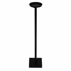 Oversized Black Pillar Candle Holder With Square Base, 25"