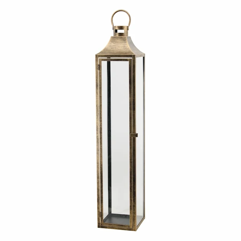 Oversized Brass Floor Lantern, 36" 3 Oversized Brass Floor Lantern, 36"