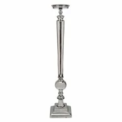 Oversized Elegant Silver Candle Holder, 36"