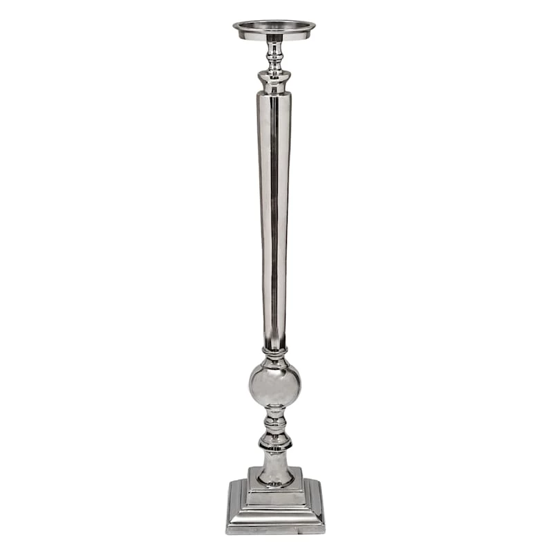 Oversized Elegant Silver Candle Holder, 36" 3 Oversized Elegant Silver Candle Holder, 36"