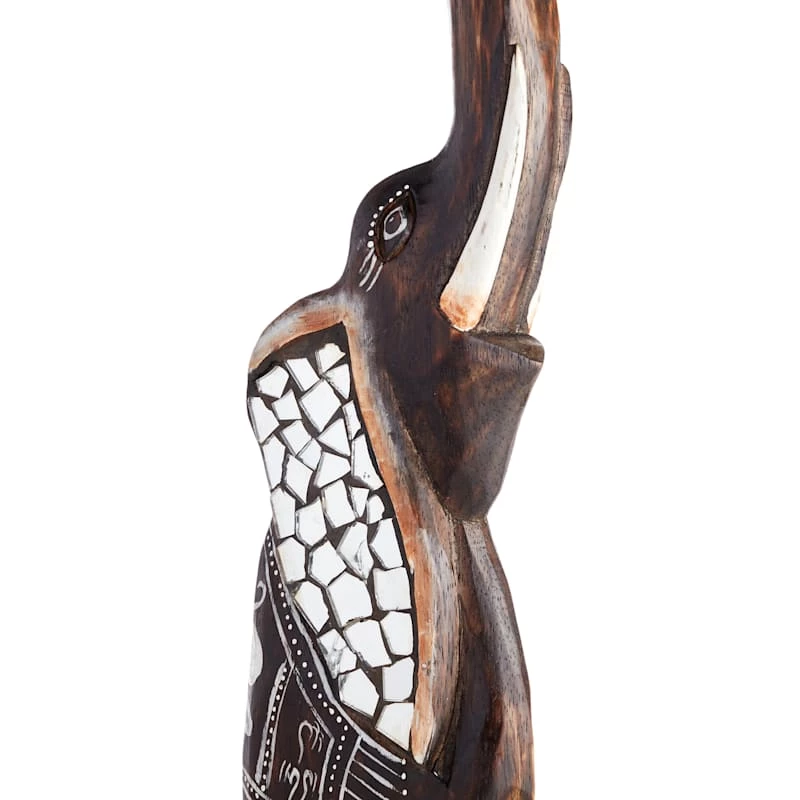 Oversized Silver & Brown Elephant Decor, 39" 6 Oversized Silver & Brown Elephant Decor, 39" - Image 4