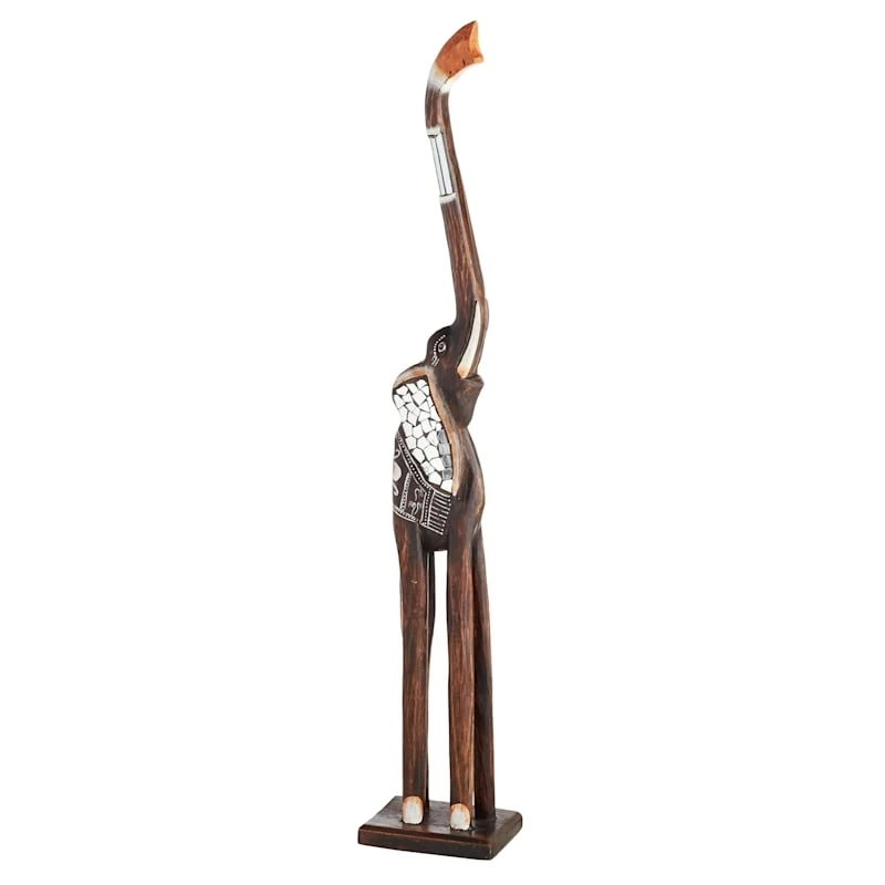 Oversized Silver & Brown Elephant Decor, 39" 3 Oversized Silver & Brown Elephant Decor, 39"