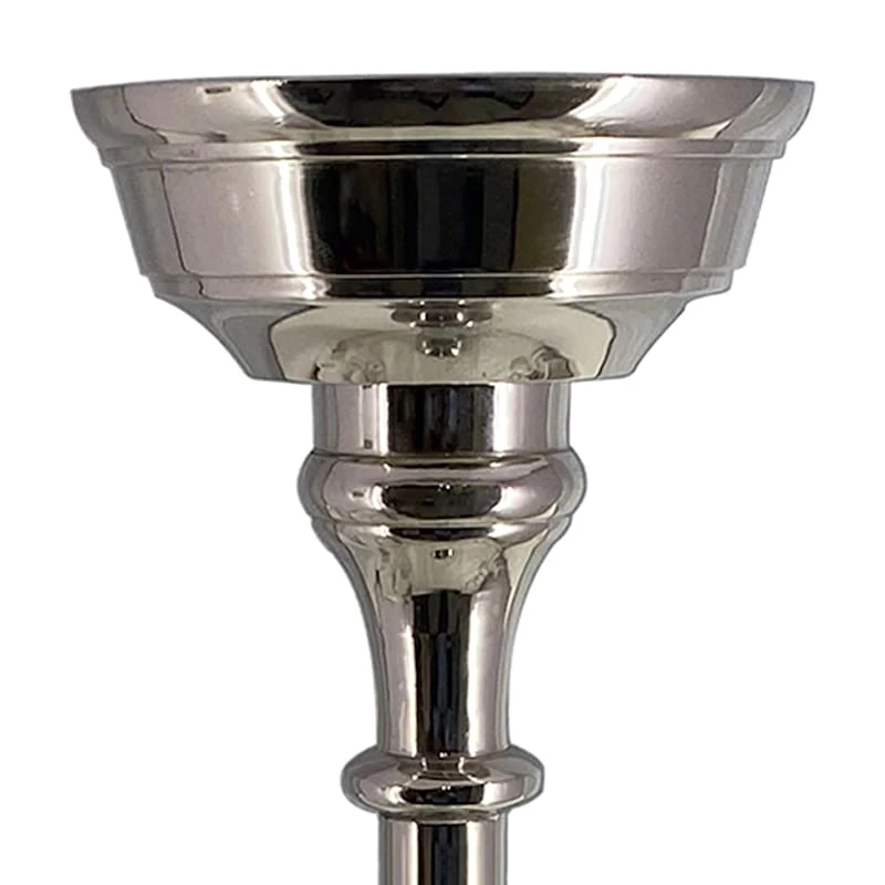 Oversized Silver Floor Candle Holder, 32" 4 Oversized Silver Floor Candle Holder, 32" - Image 2