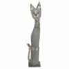 Oversized Whitewashed Embellished Cat Decor, 39" 1 Oversized Whitewashed Embellished Cat Decor, 39" -Home Decoration Sales Shop oversized whitewashed embellished cat decor 39