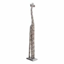 Oversized Whitewashed Giraffe Decor, 47"