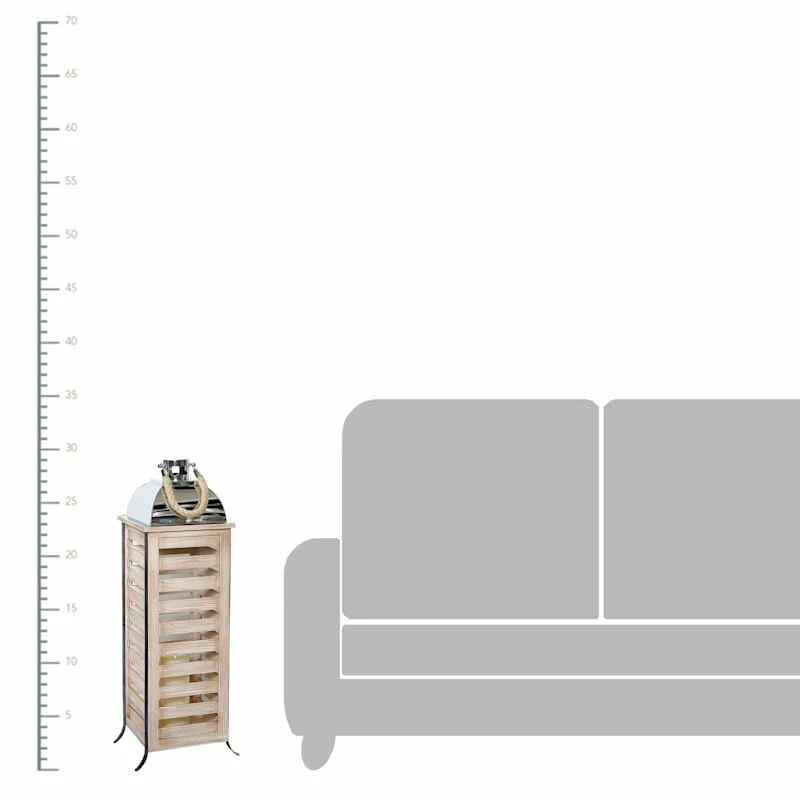 Pre-Lit LED Wooden Floor Lantern, 29" 4 Pre-Lit LED Wooden Floor Lantern, 29" - Image 2