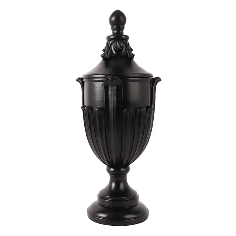 Providence Black Urn With Lid, 16" 3 Providence Black Urn With Lid, 16"