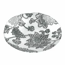 Providence Black & White Floral Bowl, 16"