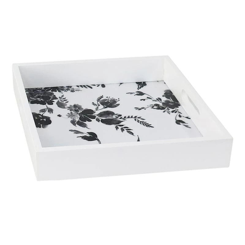 Providence Black & White Printed Decorative Tray, 12" 3 Providence Black & White Printed Decorative Tray, 12"