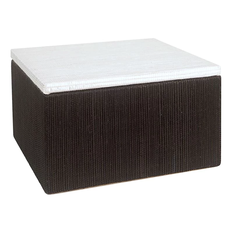 Providence Black & White Seagrass Box, 9" 3 Providence Black & White Seagrass Box, 9"