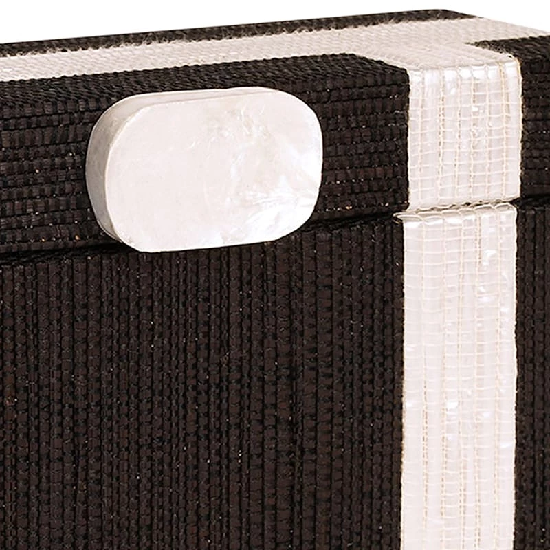 Providence Black & White Woven Box, 9" 4 Providence Black & White Woven Box, 9" - Image 2