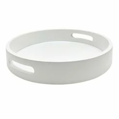 Providence White Round Tray, 12"