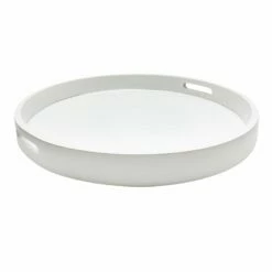 Providence White Round Tray, 20"