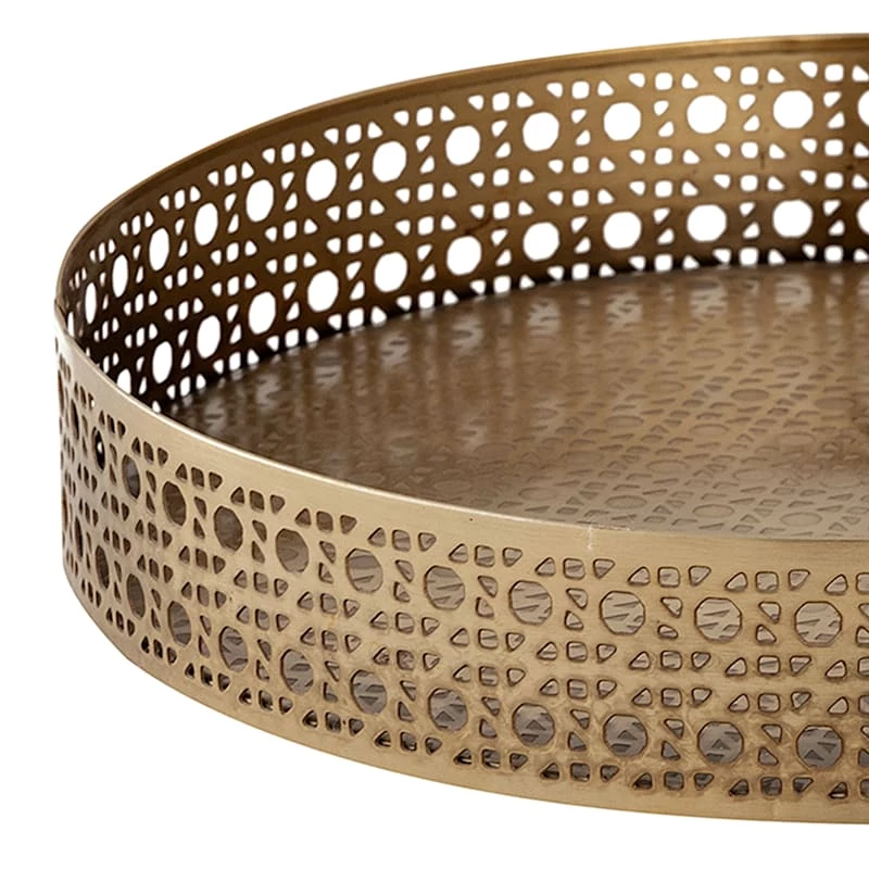 Round Key Scroll Decorative Tray, Small 4 Round Key Scroll Decorative Tray, Small - Image 2