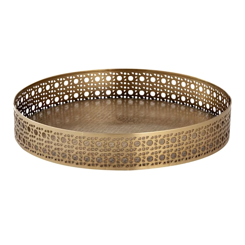 Round Key Scroll Decorative Tray, Small 3 Round Key Scroll Decorative Tray, Small