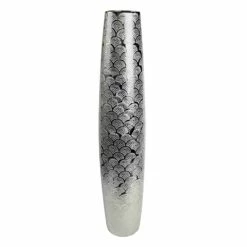 Silver Ceramic Vase, 30"