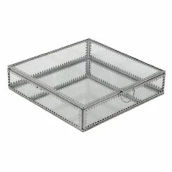 Silver Glass Box, 8"