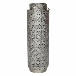 Silver Metal Lantern, 22"