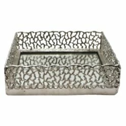 Silver Mirror Decorative Tray, 11"