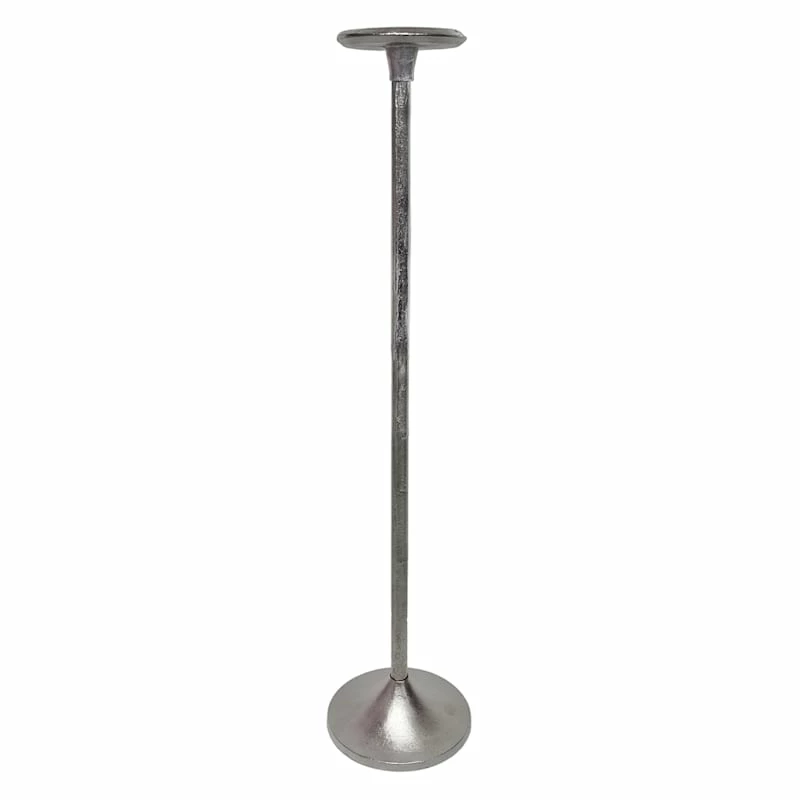 Silver Pillar Candle Holder, 30" 4 Silver Pillar Candle Holder, 30" - Image 2