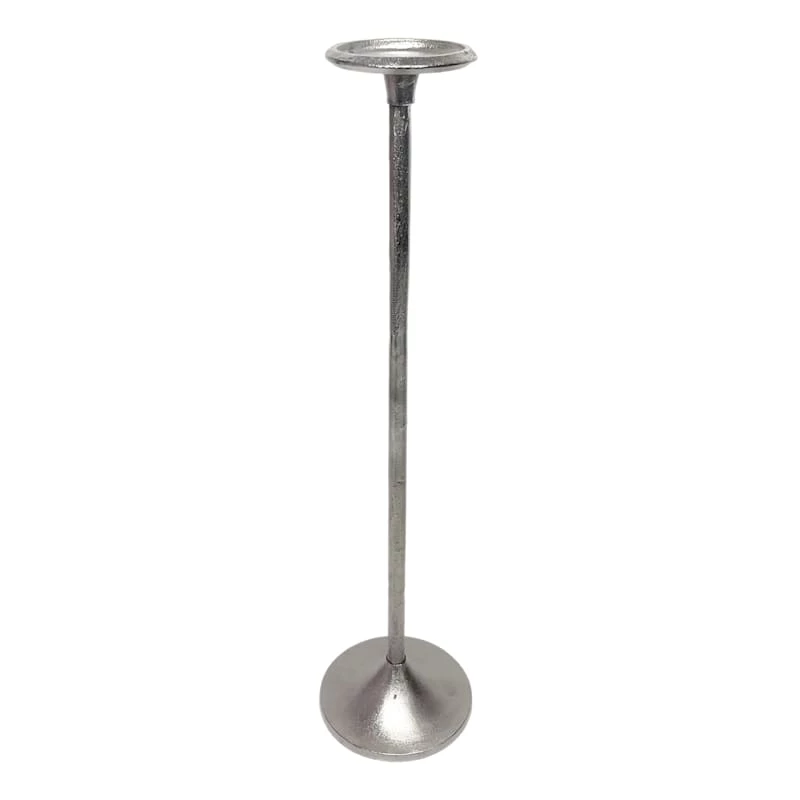 Silver Pillar Candle Holder, 30" 3 Silver Pillar Candle Holder, 30"