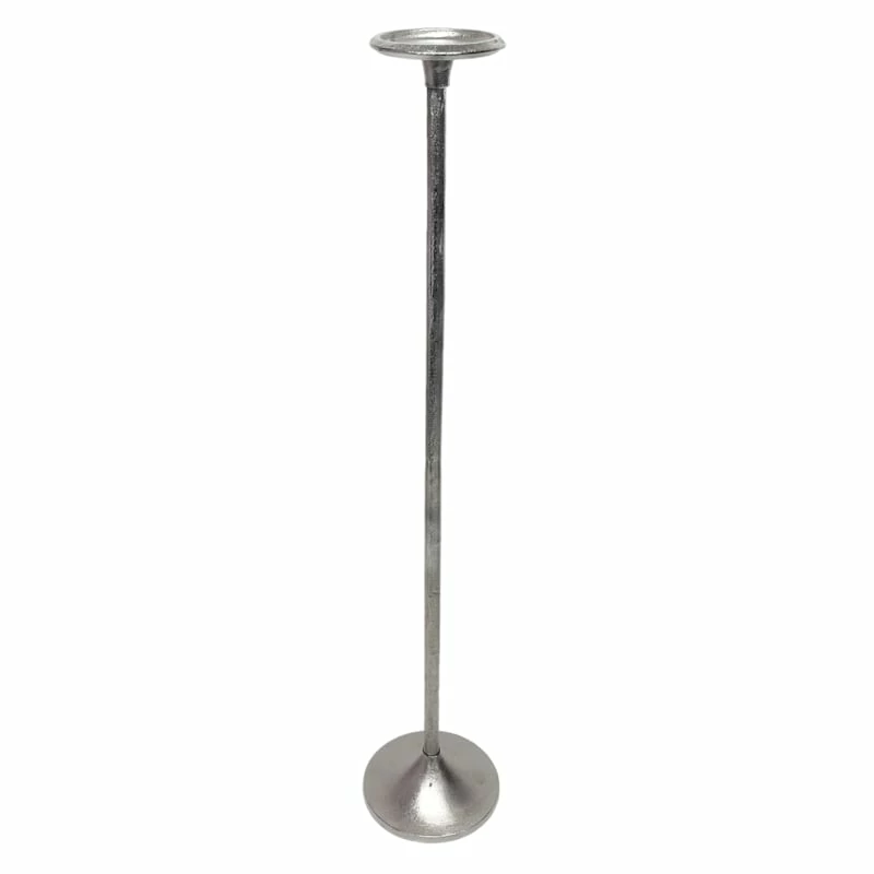 Silver Pillar Candle Holder, 36" 3 Silver Pillar Candle Holder, 36"