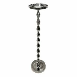 Silver Twisted Pillar Candle Holder, 29"