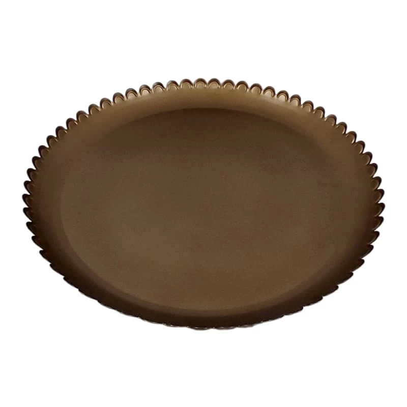 Tracey Boyd Antique Brass Platter, 17" 3 Tracey Boyd Antique Brass Platter, 17"