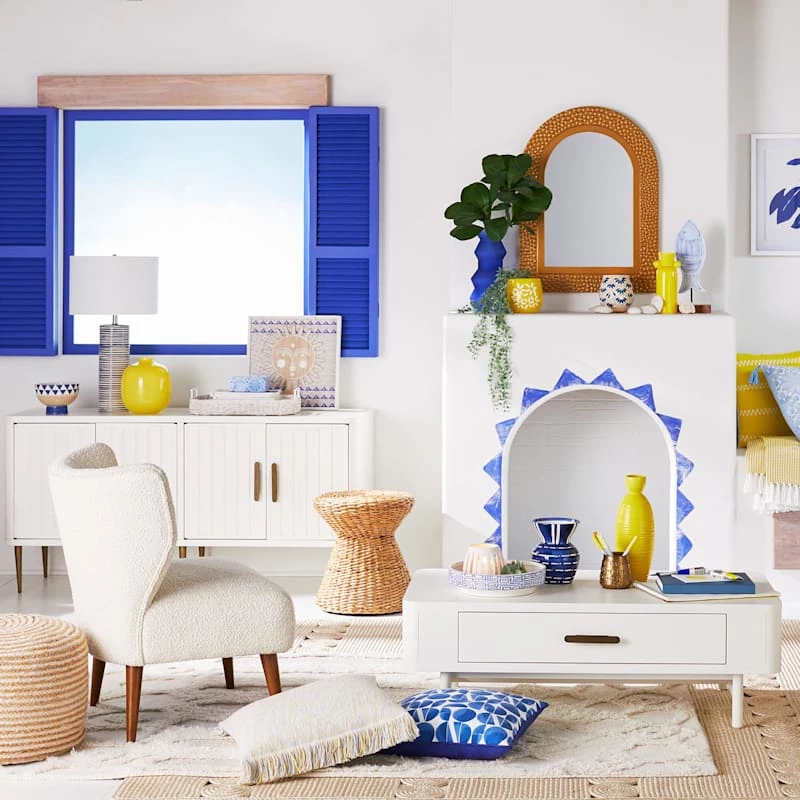 Tracey Boyd Blue Greek Key Ceramic Bowl, 12x3 4 Tracey Boyd Blue Greek Key Ceramic Bowl, 12x3 - Image 2