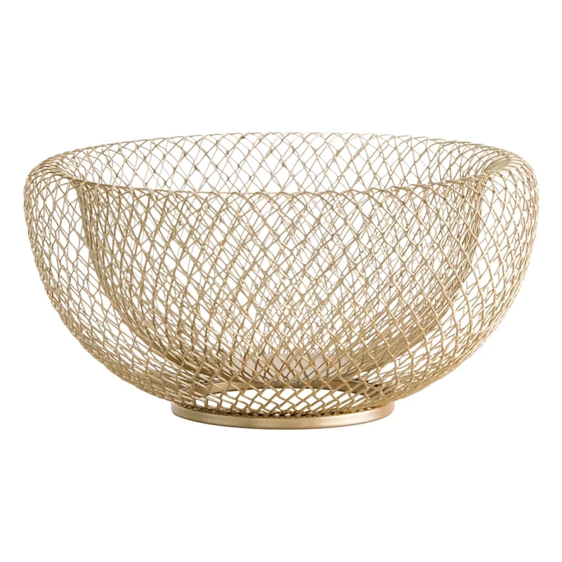 Tracey Boyd Brass Mesh Decorative Bowl, 7.5" 3 Tracey Boyd Brass Mesh Decorative Bowl, 7.5"