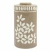 Tracey Boyd Brown Floral Ceramic Jar, 8" 2 Tracey Boyd Brown Floral Ceramic Jar, 8" -Home Decoration Sales Shop tracey boyd brown floral ceramic jar 8