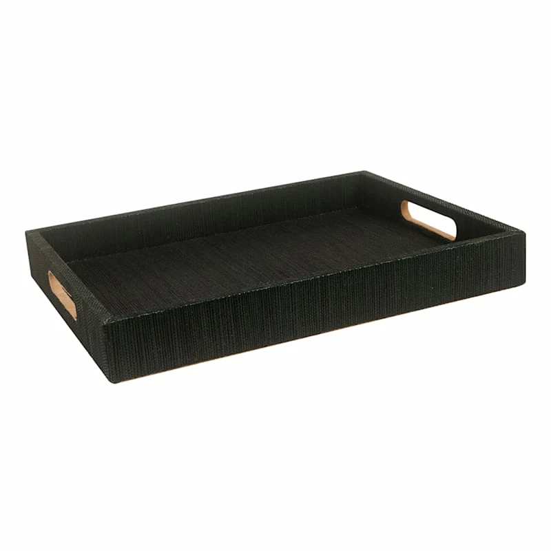 Tracey Boyd Green Woven Tray, 16x12 3 Tracey Boyd Green Woven Tray, 16x12