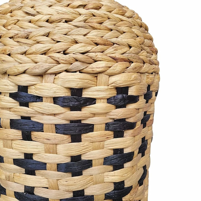Tracey Boyd Natural & Black Wicker Woven Bottle Vase, 24" 4 Tracey Boyd Natural & Black Wicker Woven Bottle Vase, 24" - Image 2