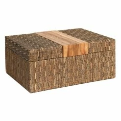 Tracey Boyd Natural Seagrass Woven Box, 14x8