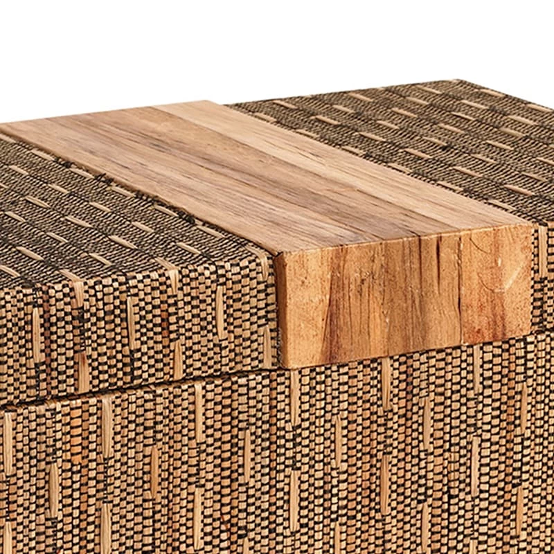 Tracey Boyd Natural Seagrass Woven Box, 14x8 4 Tracey Boyd Natural Seagrass Woven Box, 14x8 - Image 2