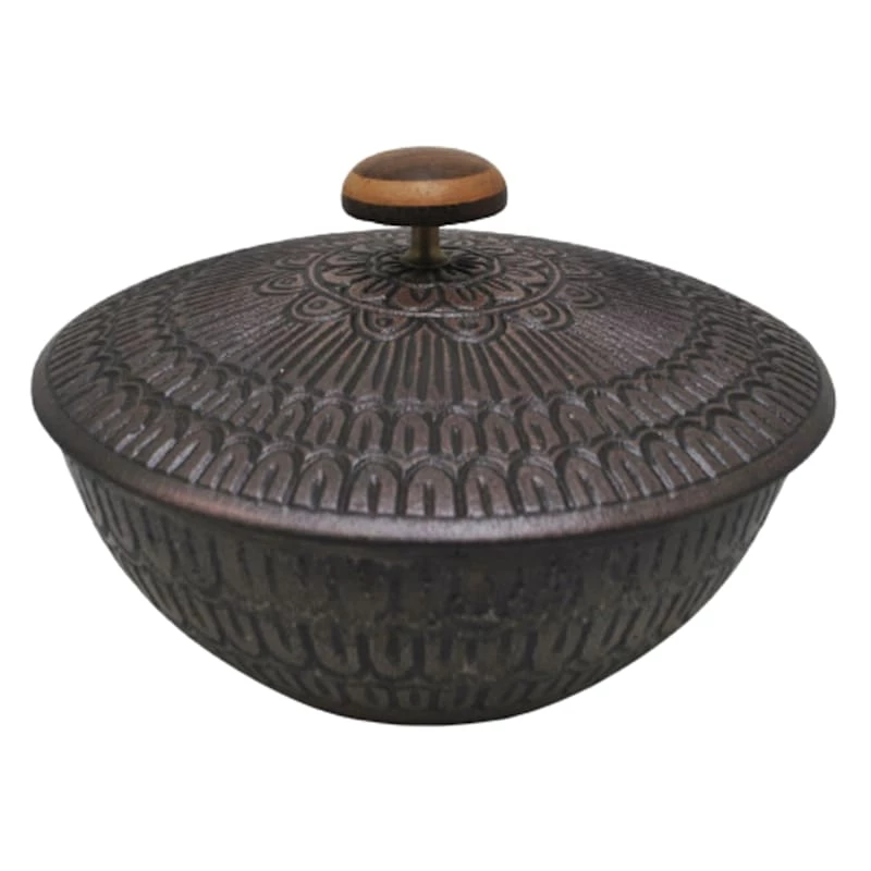 Tracey Boyd Textured Round Box Decor, 7" 3 Tracey Boyd Textured Round Box Decor, 7"