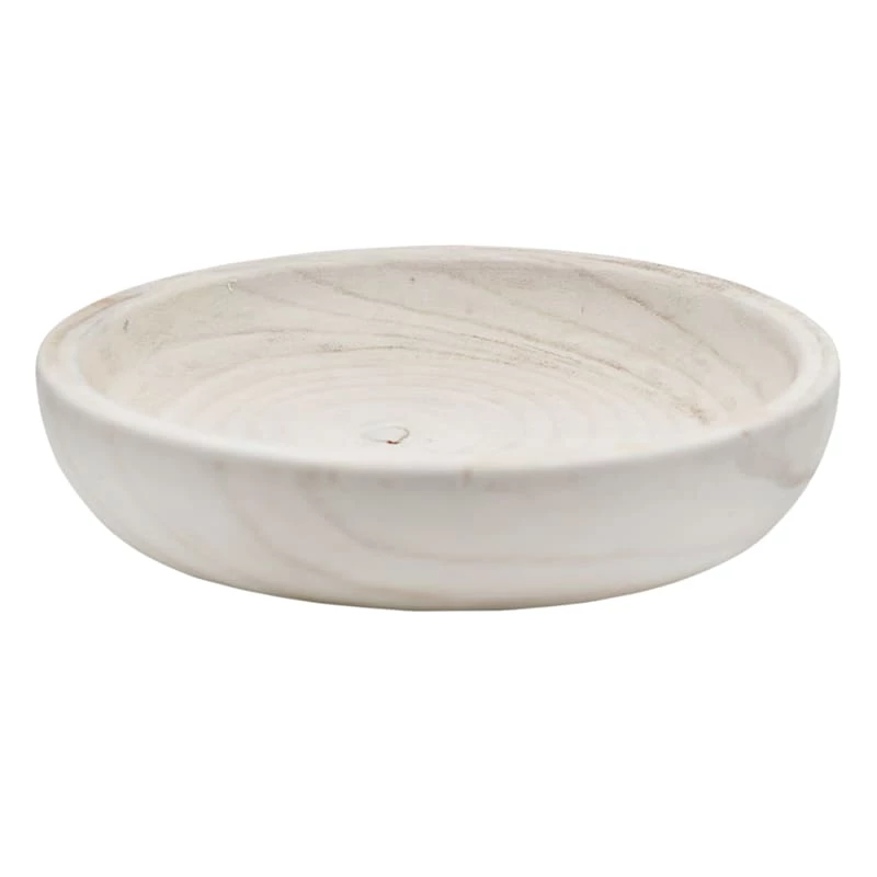 Ty Pennington Bleached Wood Round Decorative Tray, 16" 3 Ty Pennington Bleached Wood Round Decorative Tray, 16"