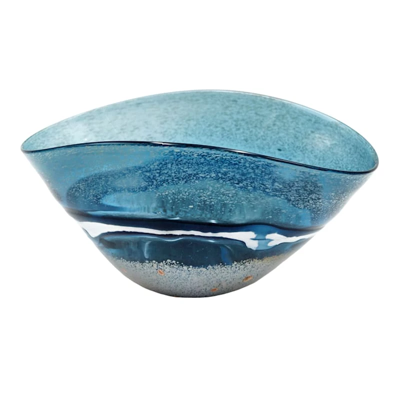Ty Pennington Blue Art Glass Bowl, 5" 3 Ty Pennington Blue Art Glass Bowl, 5"