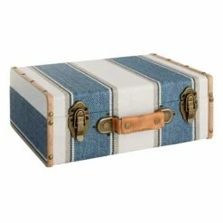 Vintage Denim Decorative Suitcase, 14"