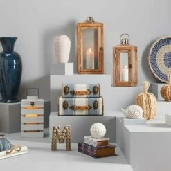 Vintage Denim Decorative Suitcase, 14" 13 Vintage Denim Decorative Suitcase, 14" -Home Decoration Sales Shop vintage denim decorative suitcase 14 5