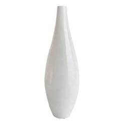 White Bamboo Vase, 29"