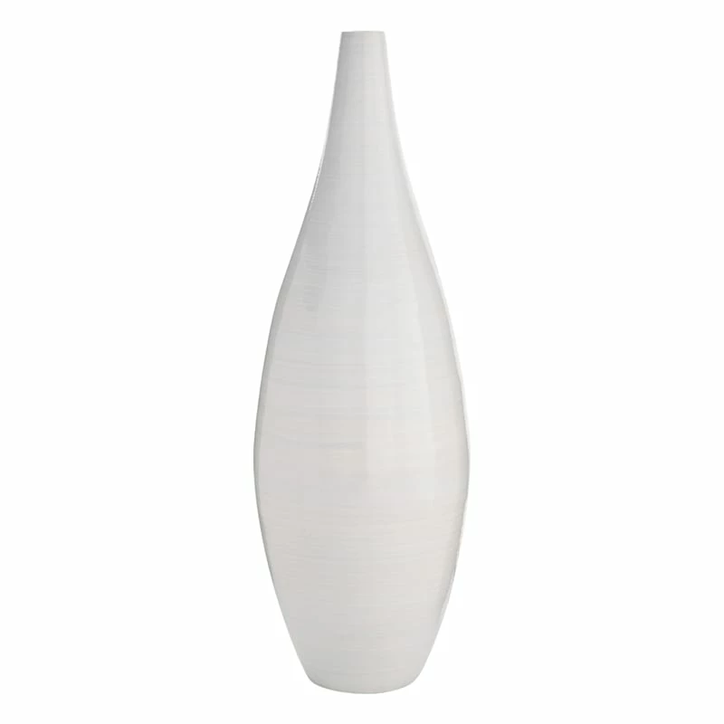 White Bamboo Vase, 36" 3 White Bamboo Vase, 36"